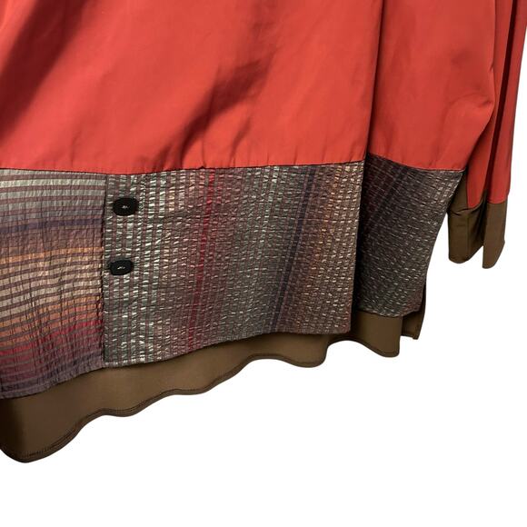 IC by Connie K Collection Orange Brown Cowl Neck Textured Top Womens Size Small - Picture 3 of 6